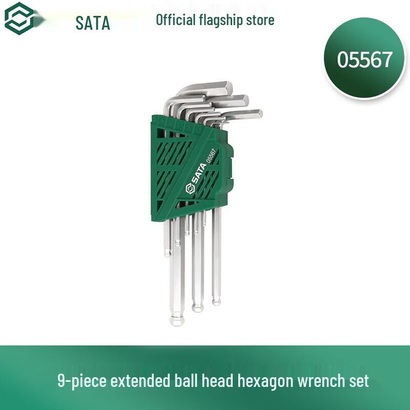 SATA 9-Piece Extra Long Ball End Hex Key Set