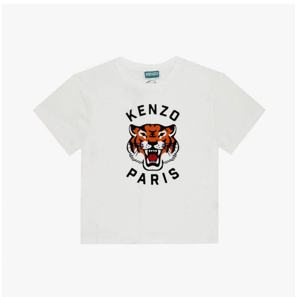 Kenzo Kids ShorT Sleeve T shirT Tiger K61505 117