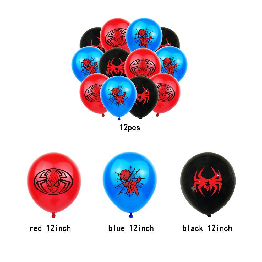 Happy Spiderman Birthday Party Decor Banner Cake Decorations Baby Balloons Kids