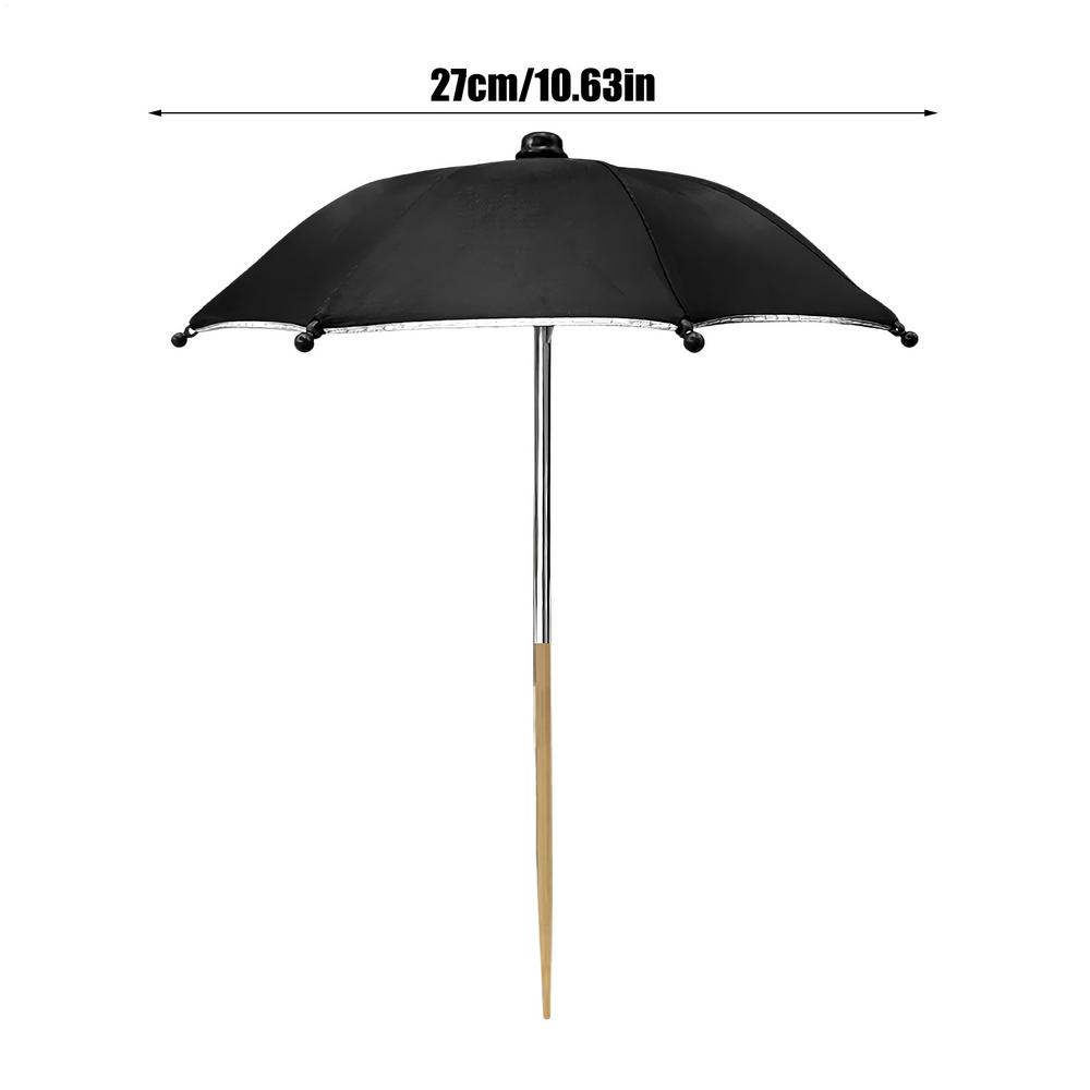 

27cm Plant Umbrellas For Outdoor Plants Water Resistant Garden Garden Shade Umbrella Larger Plants Shade Cover For Flowers чорний