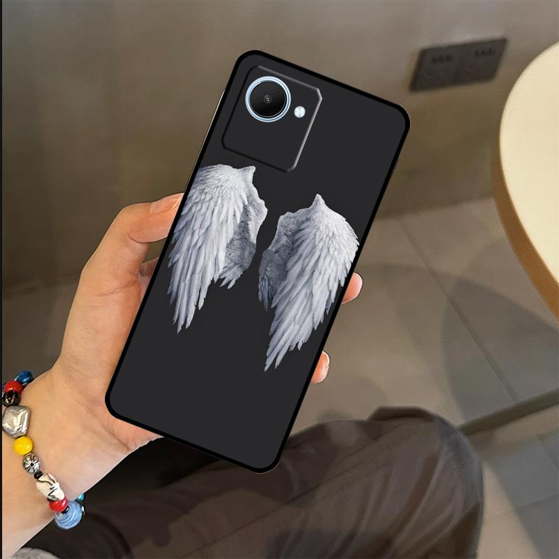 Wings Angel Devil Case For Realme C53 C55 C51 C25 C63 C61 C65 C67 C71 C75 GT6 GT7 Pro 11 12 13 14 15 Pro Plus