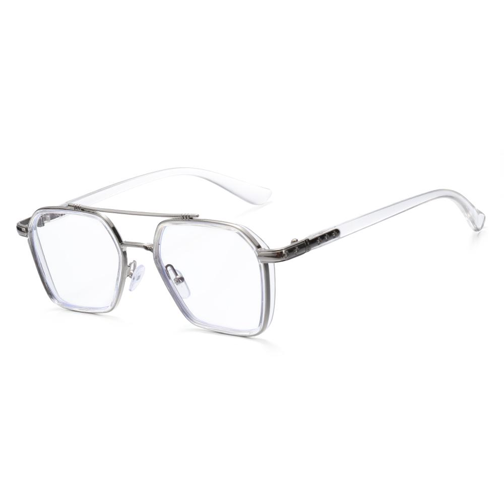 Vintage Unisex Retro UV-Schutz Polygon Brille Flache Spiegelbrille Blaulichtfilter Lesebrille
