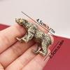 Brass Cute Small Bear Statue Office Desk Ornaments Decorations Crafts Collections Animal Figurines Miniatures Children Toy Gifts