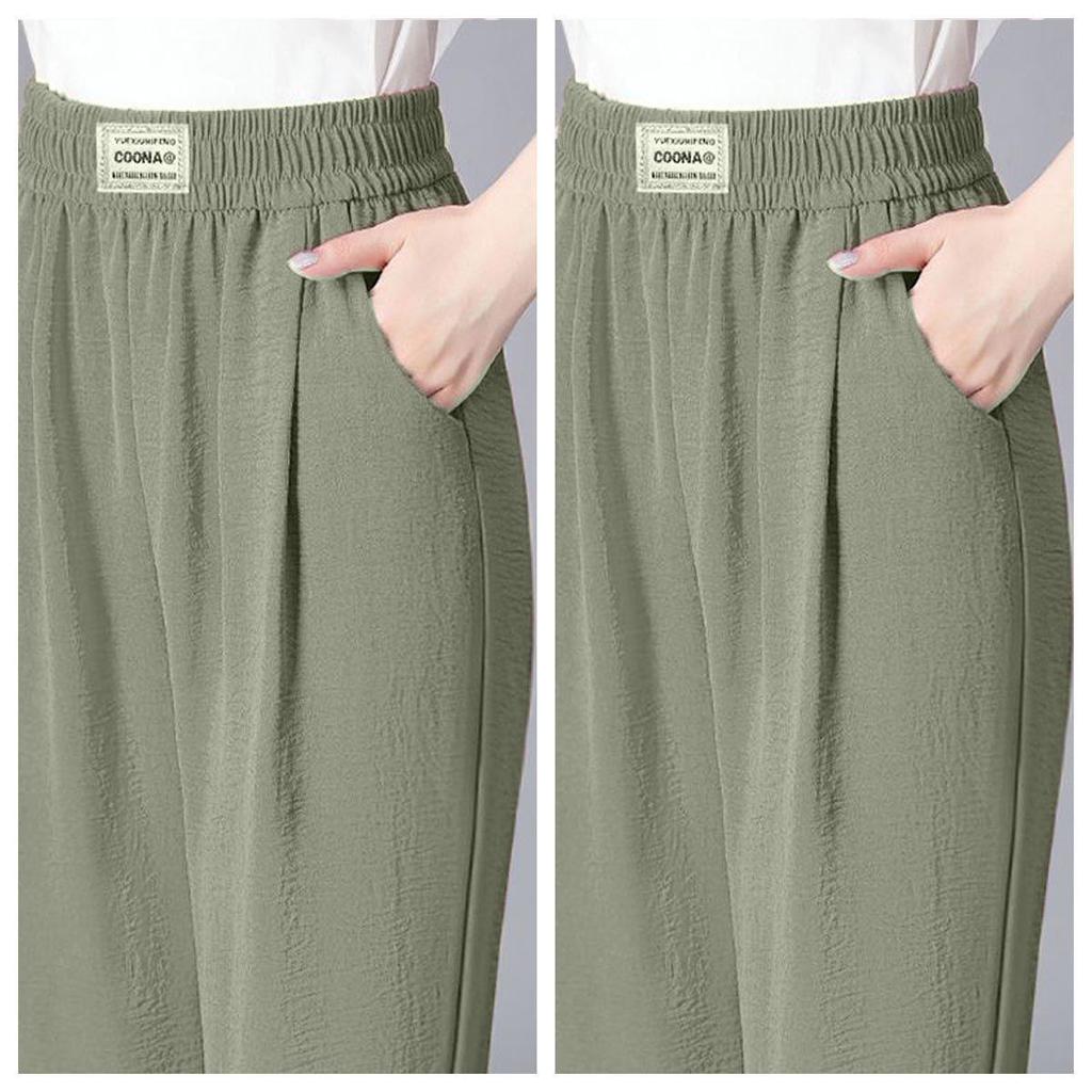 2026 Women's Ice Silk High Waist Slimming Harem Pants: Buy One, Get One Free - Cropped, Light & Breathable