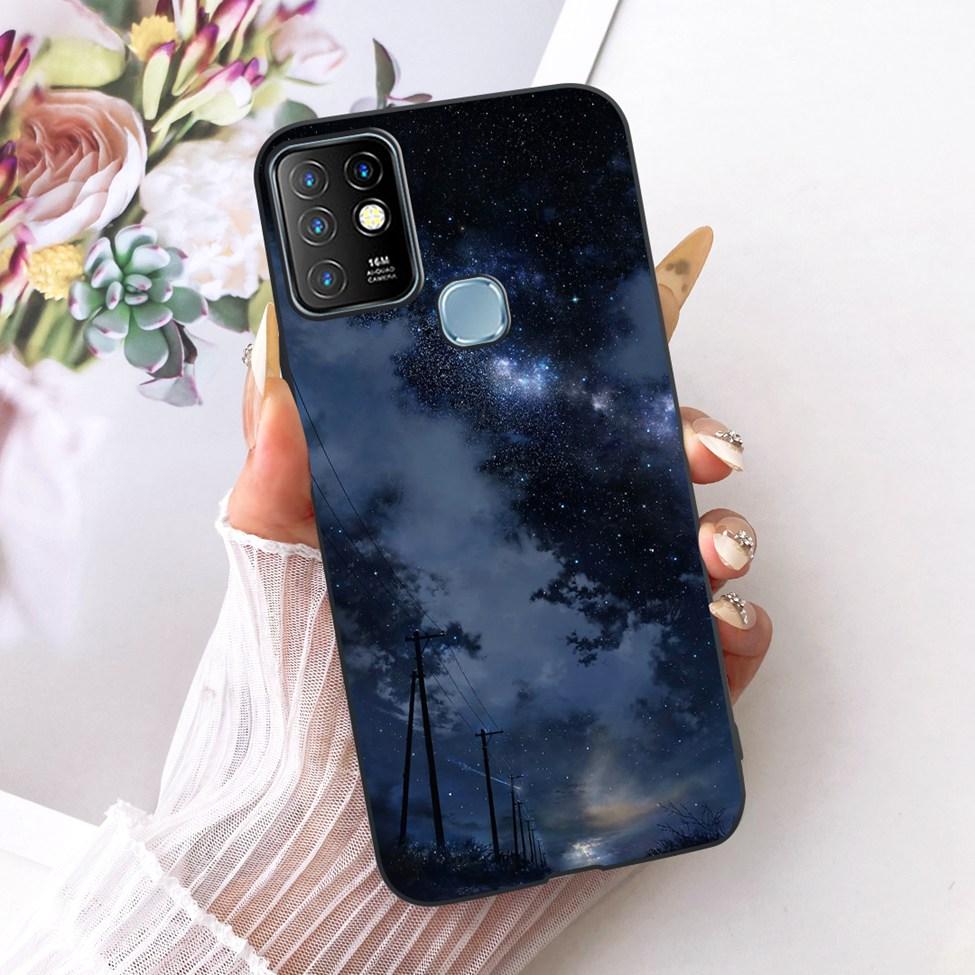 Case For Infinix Hot 10 Cover Aesthetic Cute Cat Fashion Funny Painted Bumper For Infinix Hot10 X682B X682C Casing