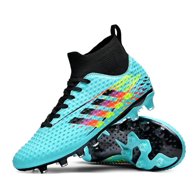 High-top football shoes artificial turf AG long nails tf broken nails shoes men and women children and adolescents students training shoes