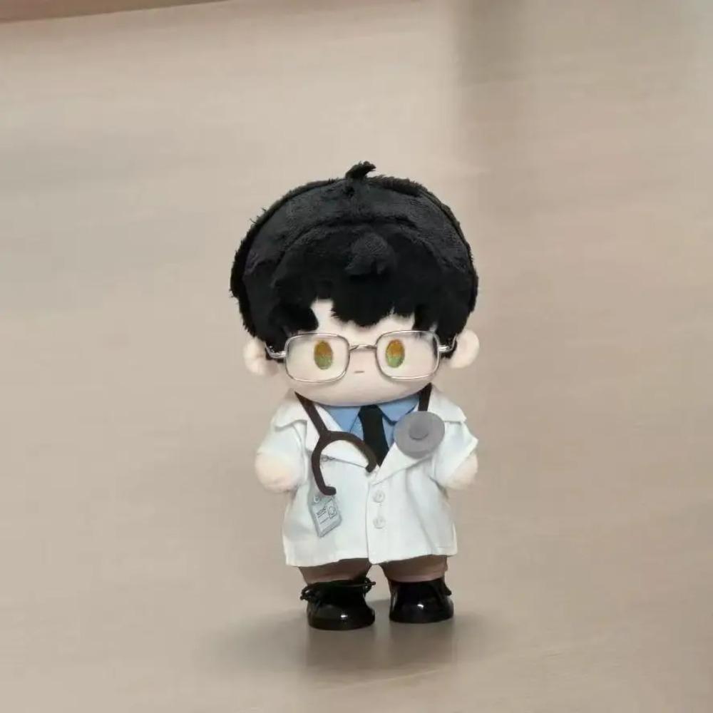 Love and Deepspace Zayne 20cm Cotton Doll White Coat Clothes Doctor Surgical Uniform Pants Tops Shoes Accessories for Idol Dolls