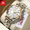 OPK Brand Original Men's Watches Waterproof Week Calendar Quartz Watch for Men Fashion Luminous Diamond Scale Watch