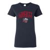 Liberty University Flames Arch Logo Womens T-Shirt - Navy