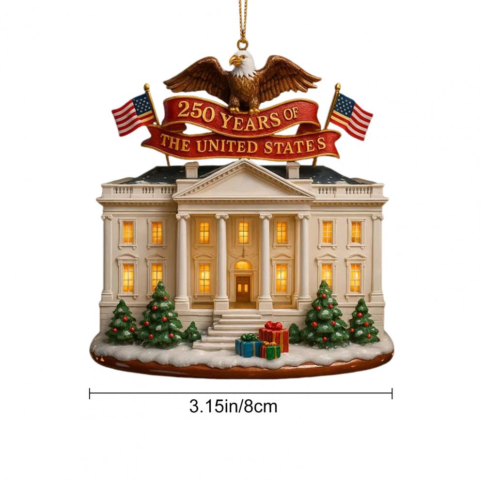 Symbolic American Souvenir Collectible Anniversary Ornament Patriotic Xmas Tree Ornament for History Lovers Us 250th Anniversary