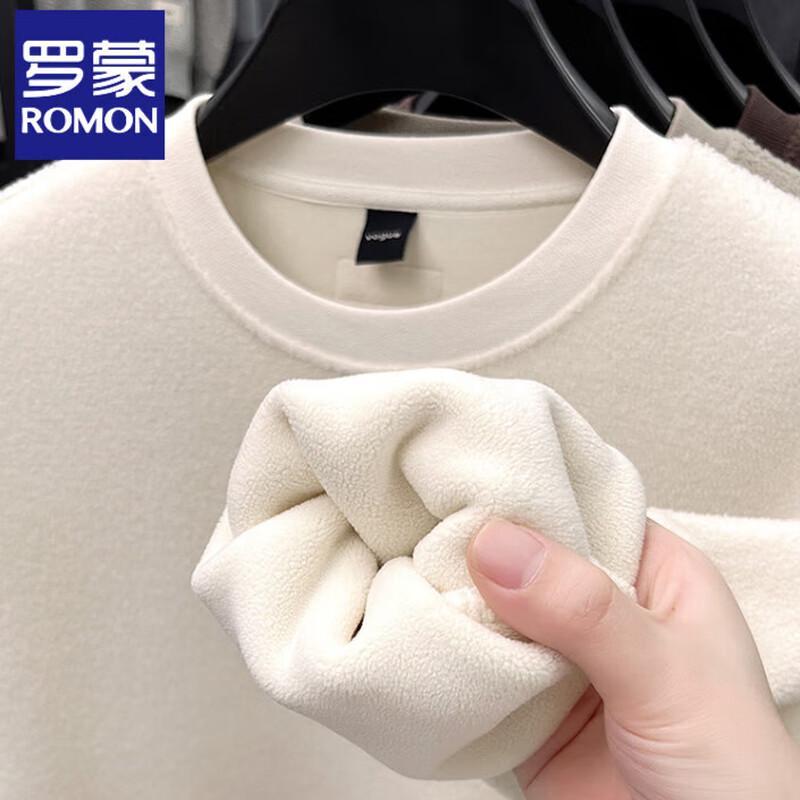 ROMON Men's Fleece Lined Pullover Sweatshirt