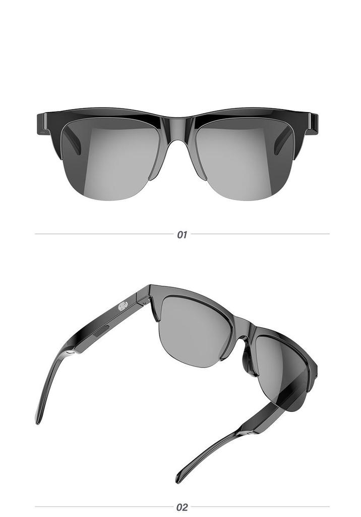 F06 Smart Bluetooth Sunglasses with Touch Control & Earphones for Outdoor Sports & Sun Protection