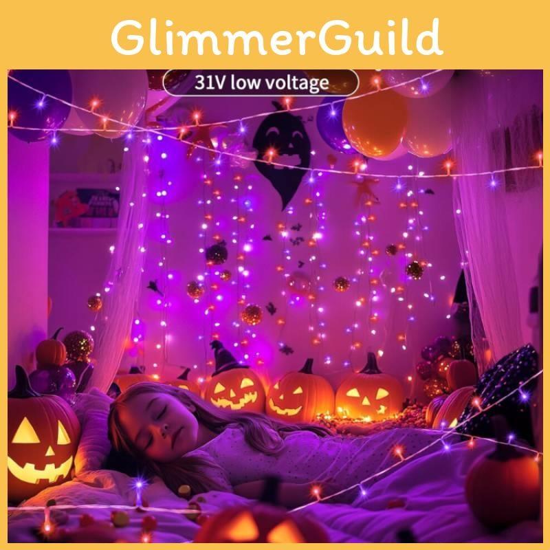 20m 200 Led With 8 Lighting Modes Halloween Decoration Hanging String Light