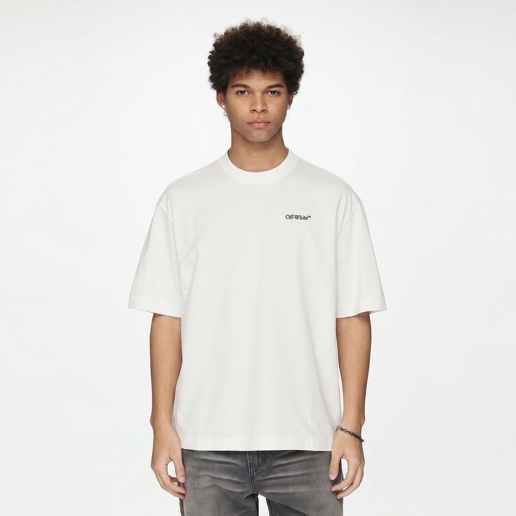 Off-White Ss26 American Street Style Gradient Graffiti Arrow Design Fashion Light Luxury Trendy Versatile Short Sleeve T-Shirt OFFTEGLOG327Q