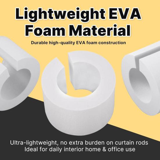 5/10Pcs Curtain Spacers EVA Foam Rollers 50/85mm White Curtain Shaper Uniform Spacing Rod Attachment Drapes Spacer for Home Office