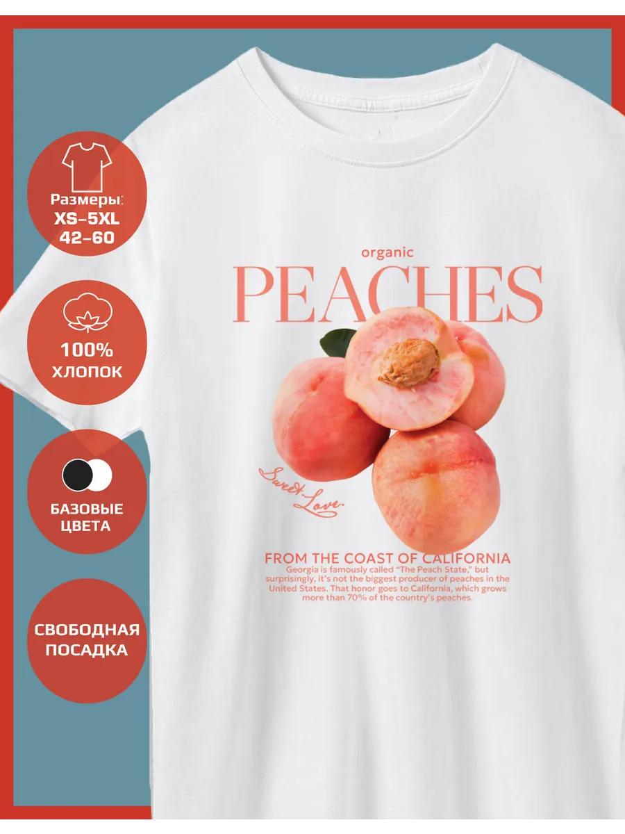 Peaches Print T-shirt XL