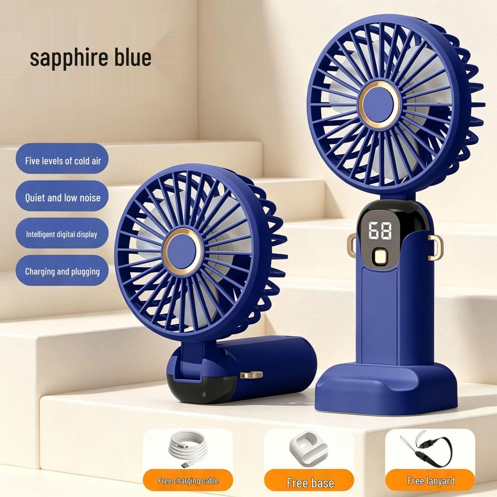 Portable USB High-Speed Rechargeable Fan with Long Battery Life for Dorms and Desktops