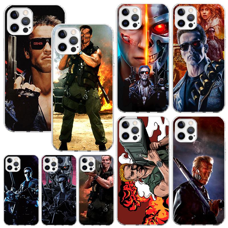 Arnold Schwarzenegger Terminator Phone Case For Iphone 17 Air 16 15 Plus 16E 14 Pro Max 13 Mini 12 11 7 8 SE Fundas Soft Back Co