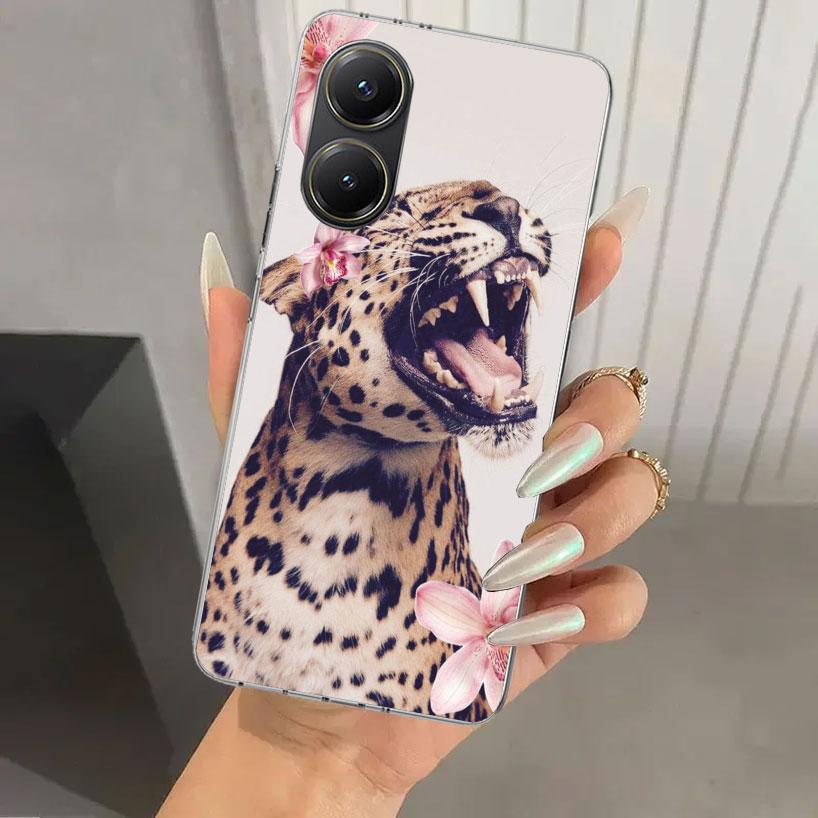Pink Leopard Print Phone Case for Xiaomi Poco X5 X6 X7 Pro F7 Ultra M7 Redmi 15 15C 13 13C 12 12C 10 10A 10C 9 9A 9C 9T Shell Po