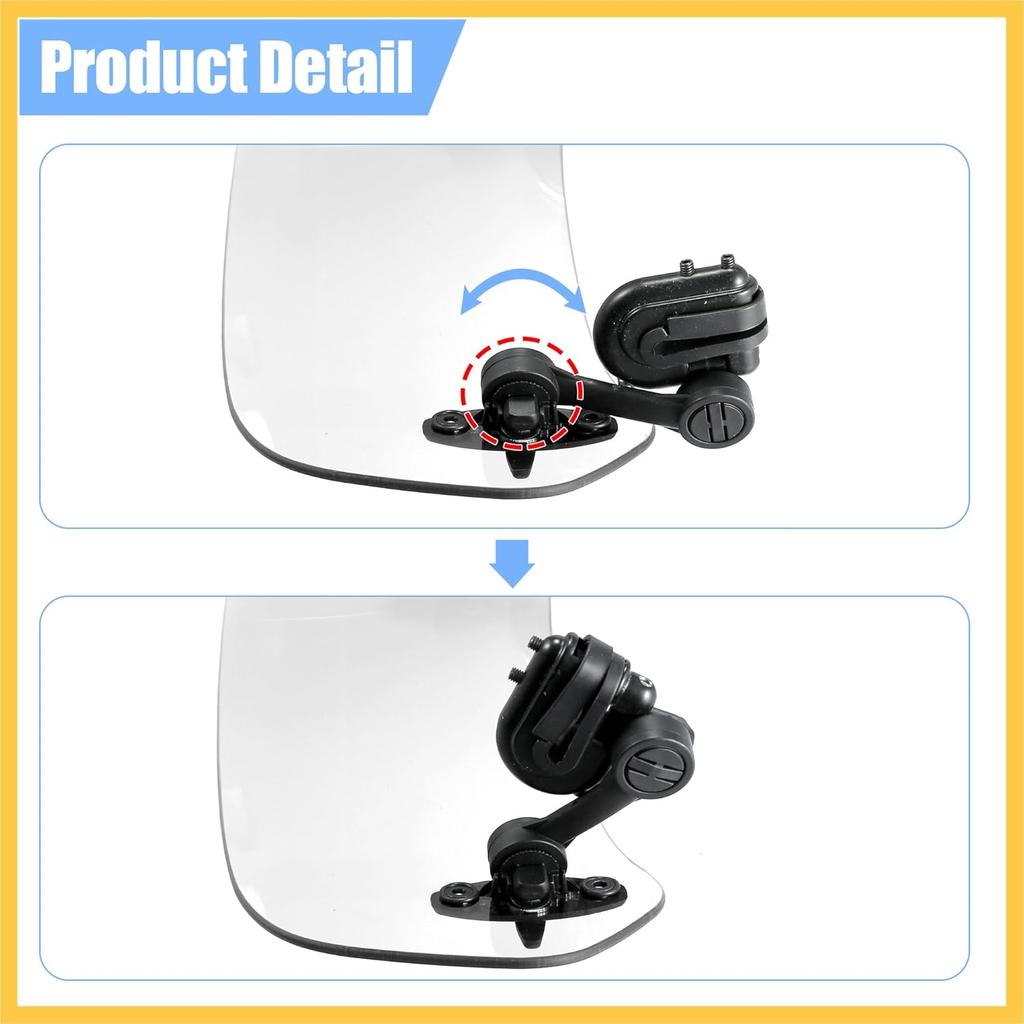 28.5cm Motorcycle Windshield Motorcycle Wind Deflector Clear Lens Adjustable Clip Windshield Extension Universal Fit for Most Motorcycle Scooter Auto