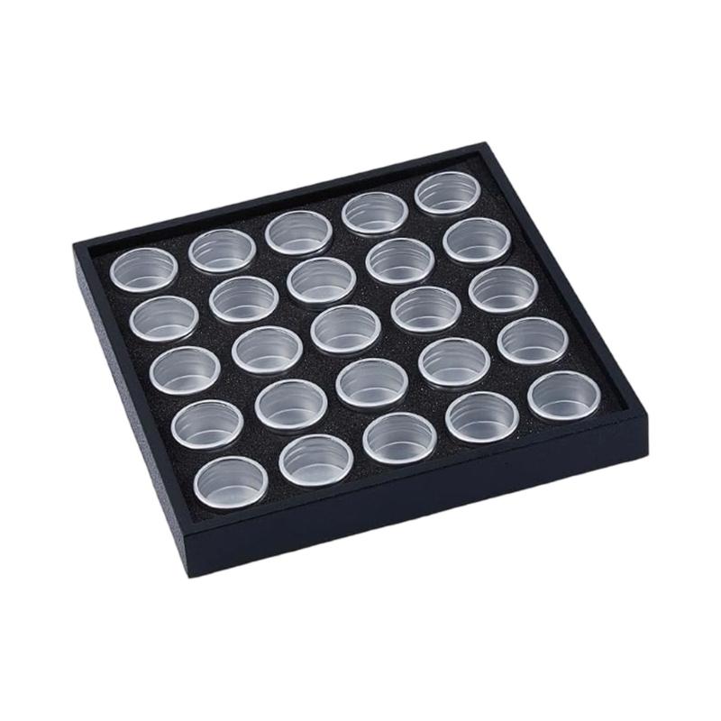 Jewelry Storage Box Visible Aluminum Containers For Rhinestones Studs And Pedicure Supplies Compact Solution