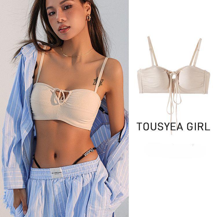 Women's Bras Bandeau Sling Underwear Inner Tops For Lady Fashion Bras Tank Tops Black Sexy Bras Girls Y2K Bras Backless