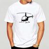Creative Minimalist Helicopter Print Versatile T-Shirt Fashionable Comfortable Breathable Soft Casual Sports Short Sleeve Cotton T-shirt