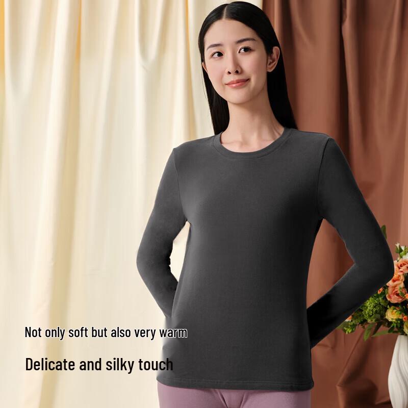 Yiershuang Women's 7A Antibacterial Double-Sided Brushed Thermal Top
