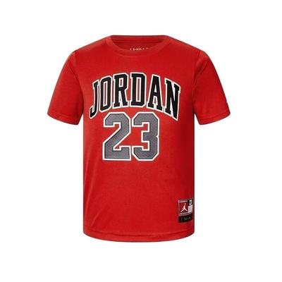 חולצת טי קצרה קז'ואל ספורט Dri-Fit סדרת 23 עם הדפס אותיות לילדים Top HM4763-687