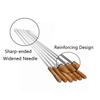 IMEEA BBQ Skewers, Stainless Steel Skewers with Wooden Handles, 42cm, Set of 6, for Camping and Outdoors