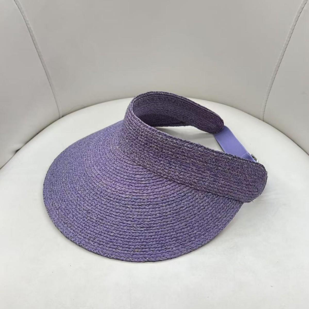 Рафитовая пустая цилиндрическая шляпа детская защита от УФ на открытом воздухе шляпа от солнца летняя дорожная шляпа-солнцезащита elastic and adjustable лавандовый