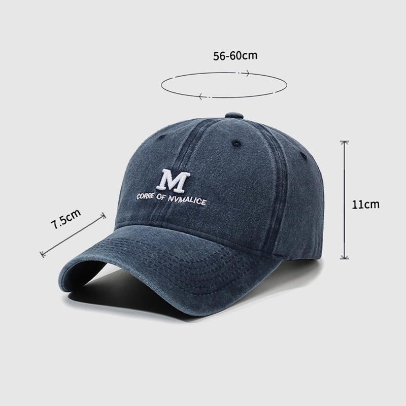 Letter Embroidery Baseball Cap Unisex Outdoor Sunshade Cap
