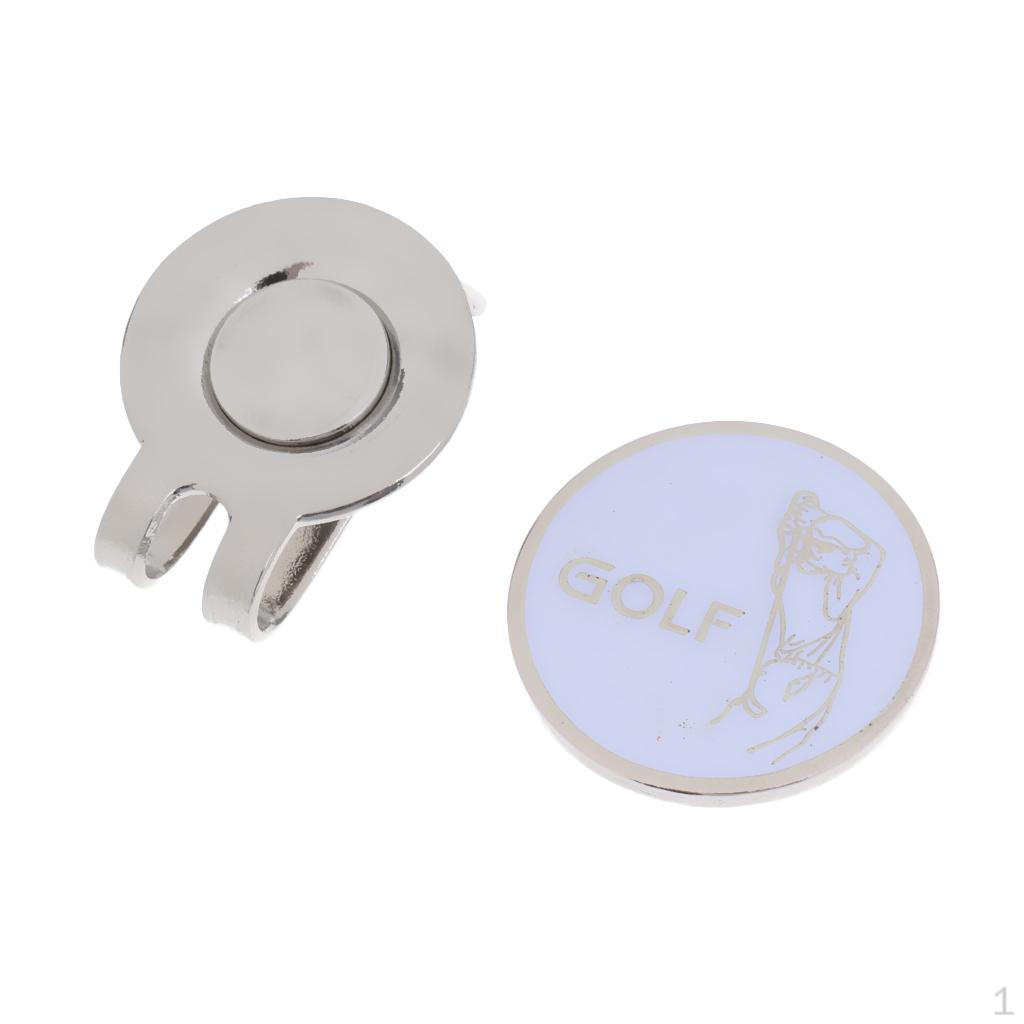 

Classic Golfer Pattern Magnetic Hat Clip Golf Ball Markers Cap Visors