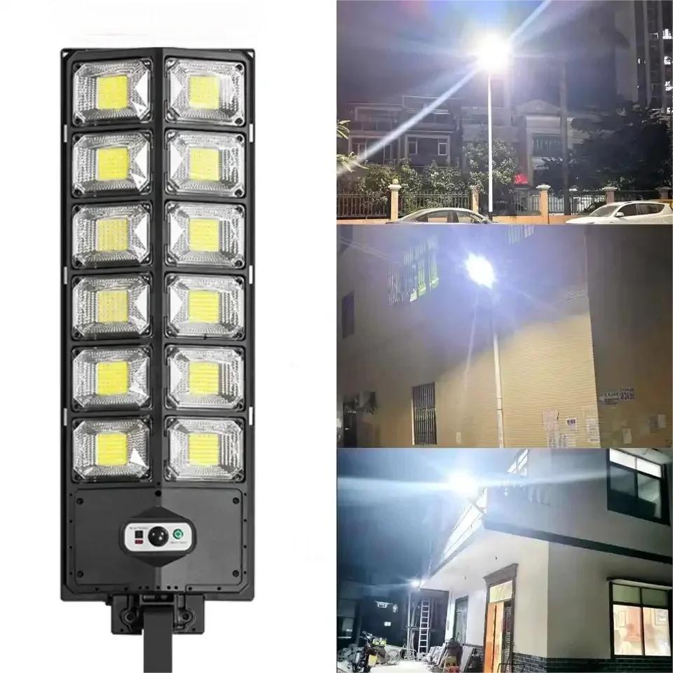 High Power Solar Lights Led Lights Outdoor Most Powerful Outdor Solar Lamp 3 Mode Remote Control Waterproof Garden Street Lamps