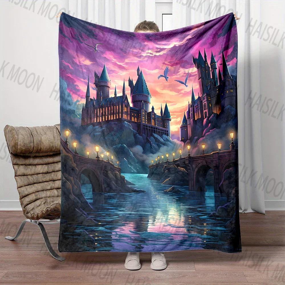 Mysterious Castle Printed Blanket, Children's Favorite Gift, Travel Office Camping, RV, Bedroom Sofa, Multi-scene Application