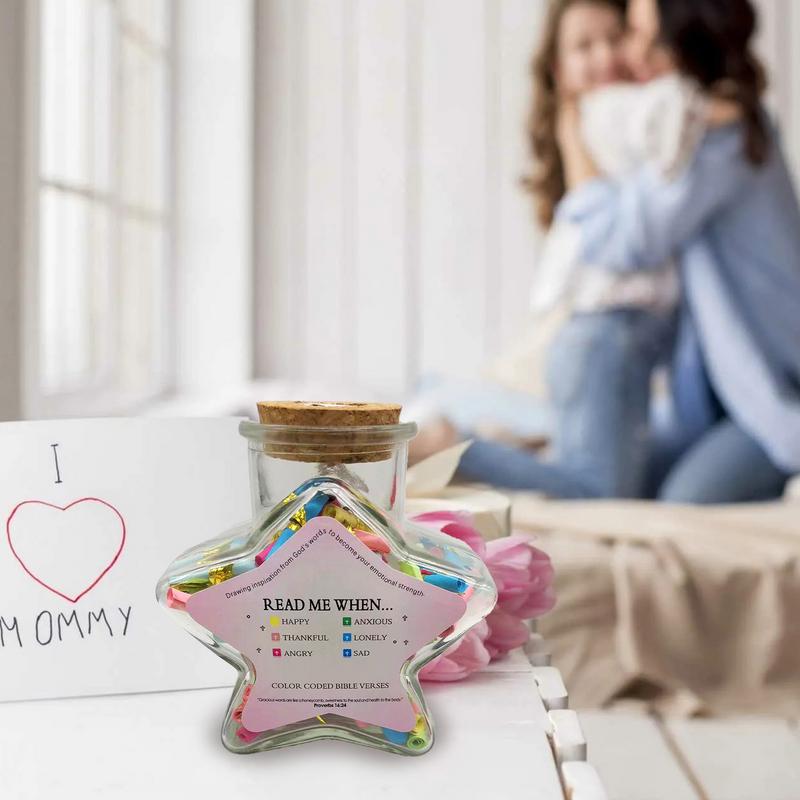 Bible Jar Scripture Jar for Daily Encouragement  Inspirational Prayer and Reflection Supplies for Family Church Activities