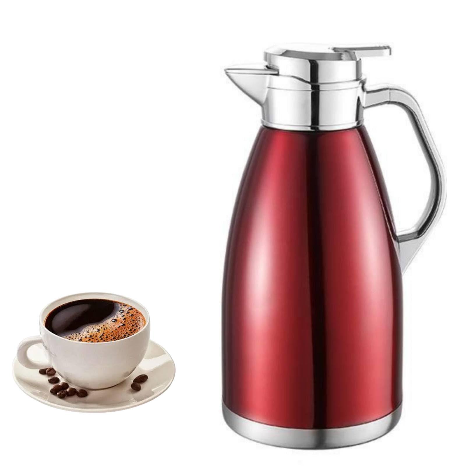 

XLRLPAT Термос из нержавеющей стали, Кофейник, Чайник с подкладкой 304, Настольный чайник для холодной воды для дома, Настольный модный термос с двойной вакуумной изоляцией