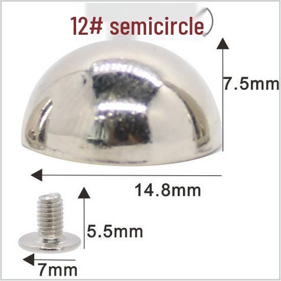 Punk Spike Alloy Bullet Rivet Horn Cone with Base Screw for Apparel, Bags, Shoes