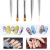 Ensemble Essentiel Indispensable Haut de Gamme 5 Pièces de Pinceaux Liner Double Pointe pour Nail Art - Outil Pointillé Premium pour Professi