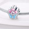 DIY Jewelry Accessories Blue Red Luminous Butterfly String Decoration Buckle Fixed Clip Shrimp Skin
