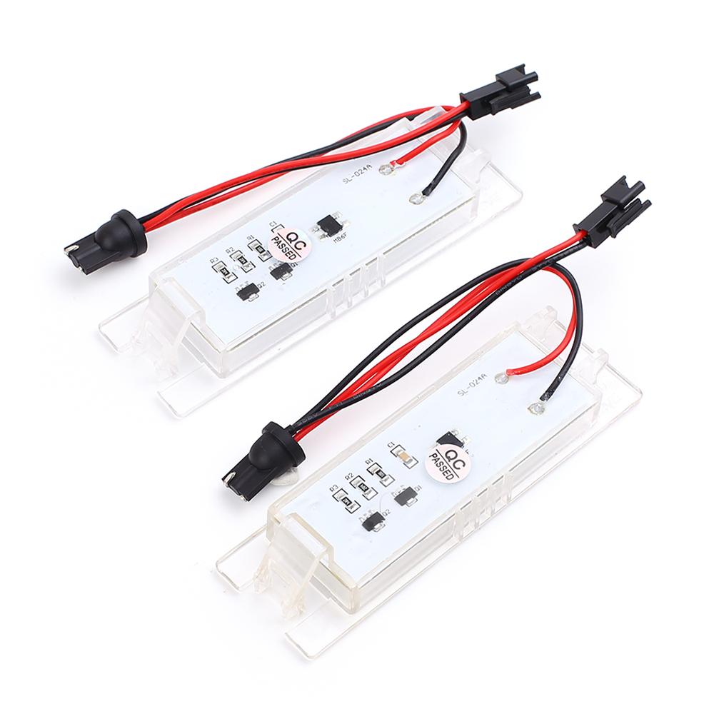 2-teilige fehlerfreie LED-Lizenznummernschild-Lichtlampen für Opel Astra HJK Corsa Zafira Insignia Vectra Meriva Adam oder