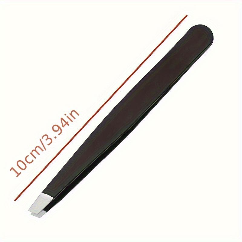 Precision Tweezer Hair Plucker for Men and Women - Slant Tip for Easy Hair and Eyebrow Grooming - Black