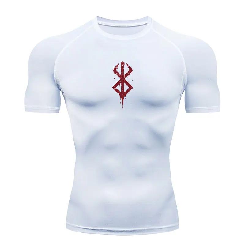 Compression Shirt Man Gym Anime Berserk Fitness Gym Sport Running T-Shirt Rashgard Tops Quick Dry Short Sleeve T-Shirt For Men