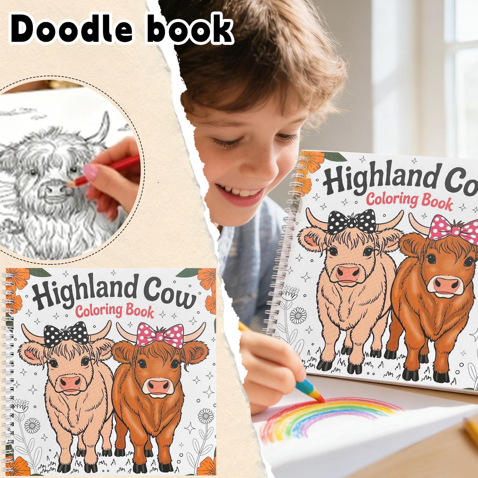 

Cattle Colouring Book, Featuring Over 30 Illustrations, Printed Single Sided To Prevent Ink Bleed-through. Suitable For Adults And Colouring One Size