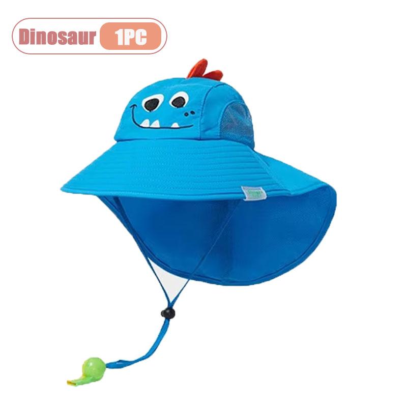 1-10 STuks Zomer Kinderen UV Bescherming Zon Hoed Baby Peuter Bucket Hoed Brede Rand Ademend Buiten Pet voor Jongens Meisjes