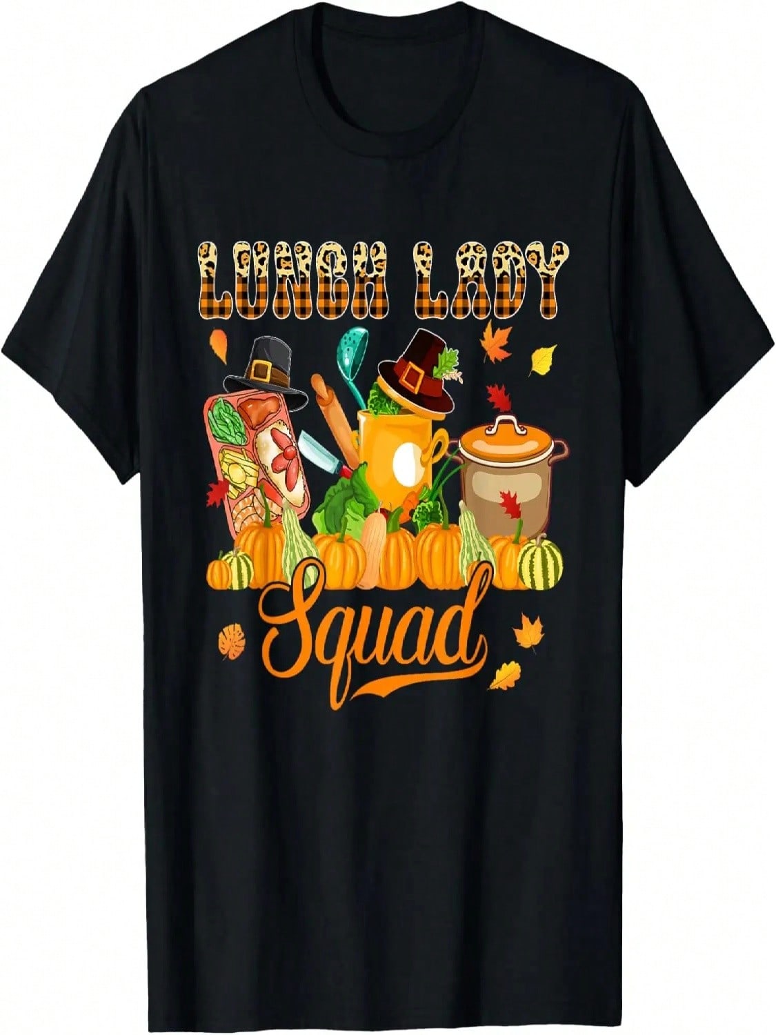 Lunch Lady Squad Thanksgiving Lunch Lady Tools Fall Pumpkins T-Shirt S разноцветный