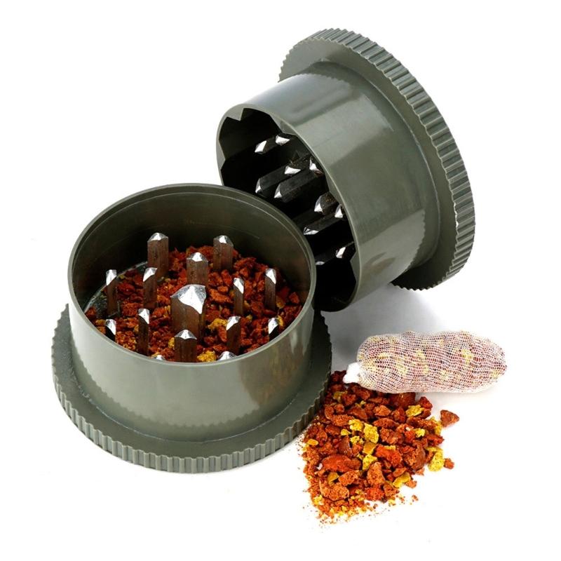 Fischfutter Angelköder Boilie Crusher Mahlbox Handheld Köder Mahlwerkzeug Tragbare Angelköder Mahlbox