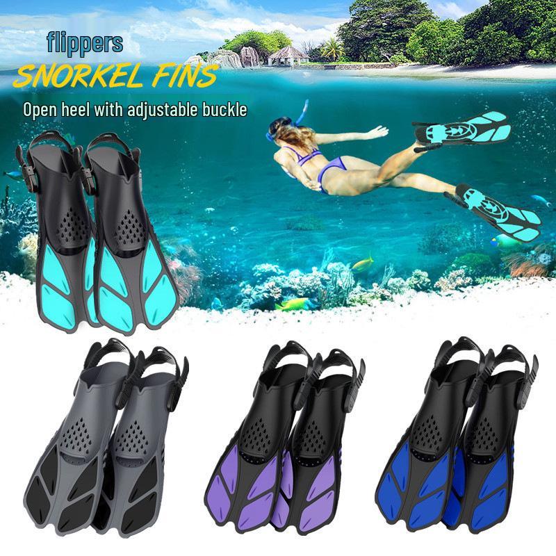Adjustable Silicone Diving Fins for Men & Women - Professional Freestyle Training Frog Fins