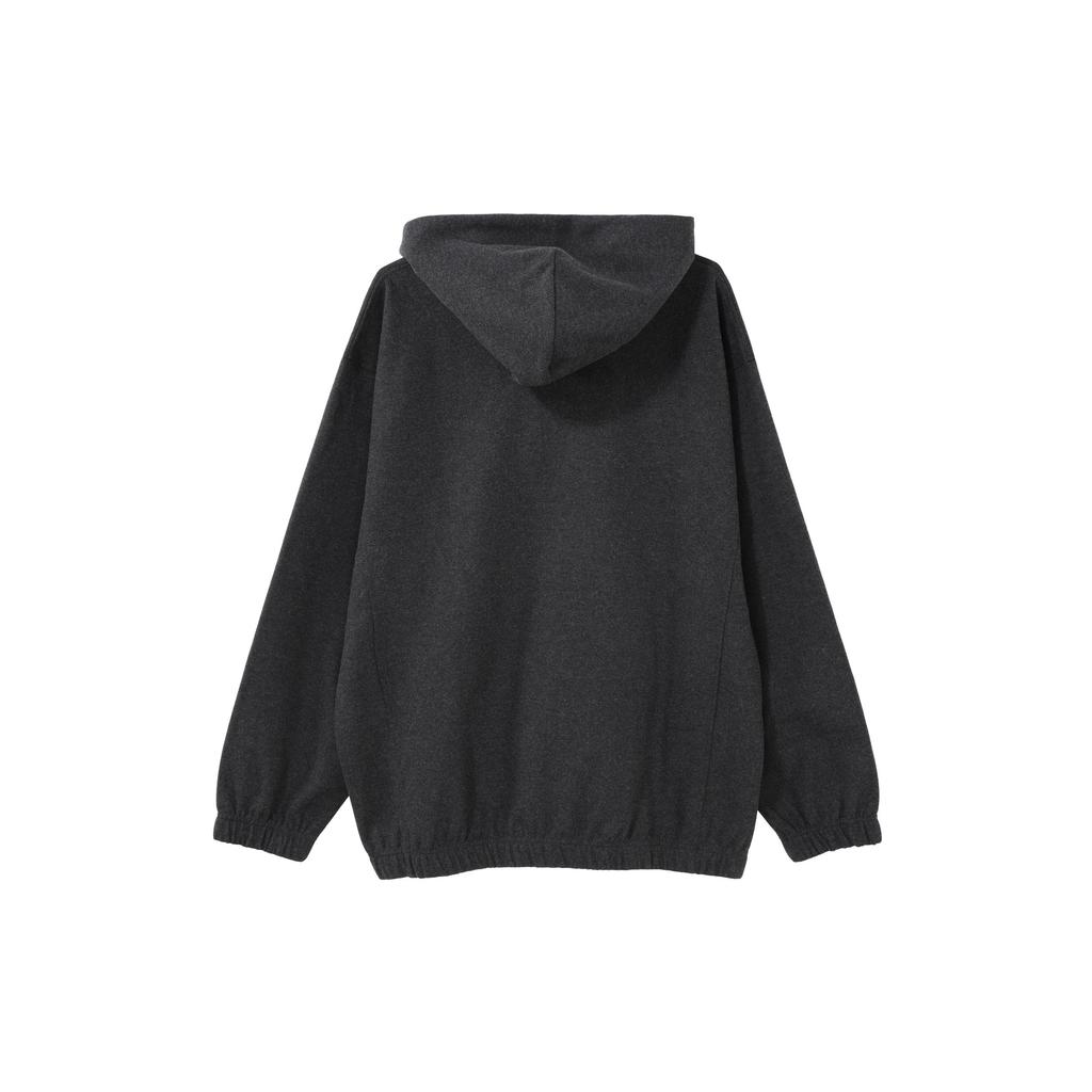 Uniqlo FW23 U Series Solid Color Knitted Long Sleeve Hooded Sweatshirt Men Sweatshirt Dark-Gray 461550-08