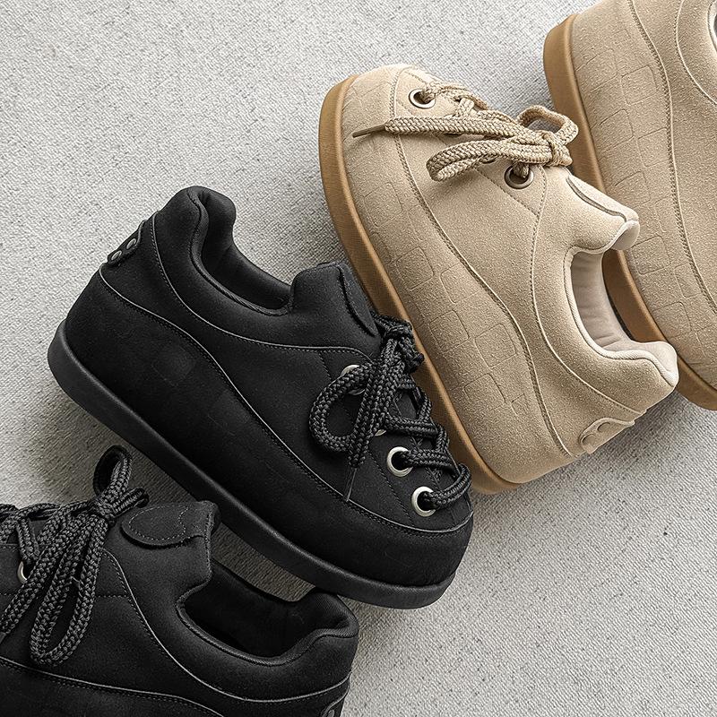Small chubby model warm and heightened platform bread shoes autumn and winter new comfortable casual sports cotton shoes SL